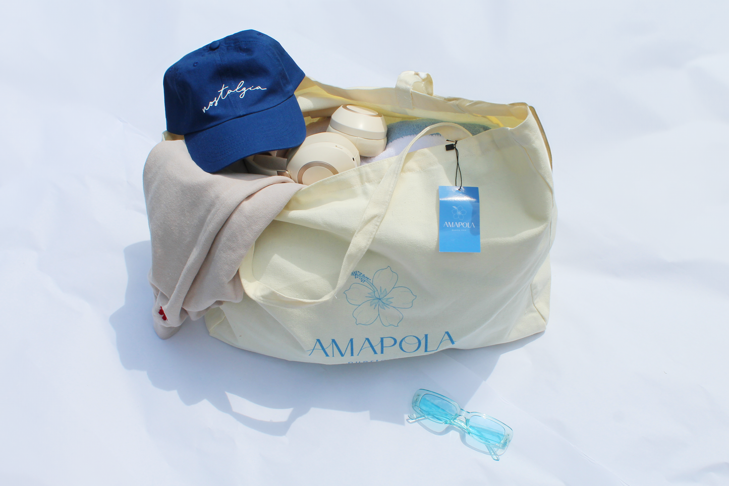 AMAPOLA PR Tote Bag | Large Canvas Beach & Grocery Tote